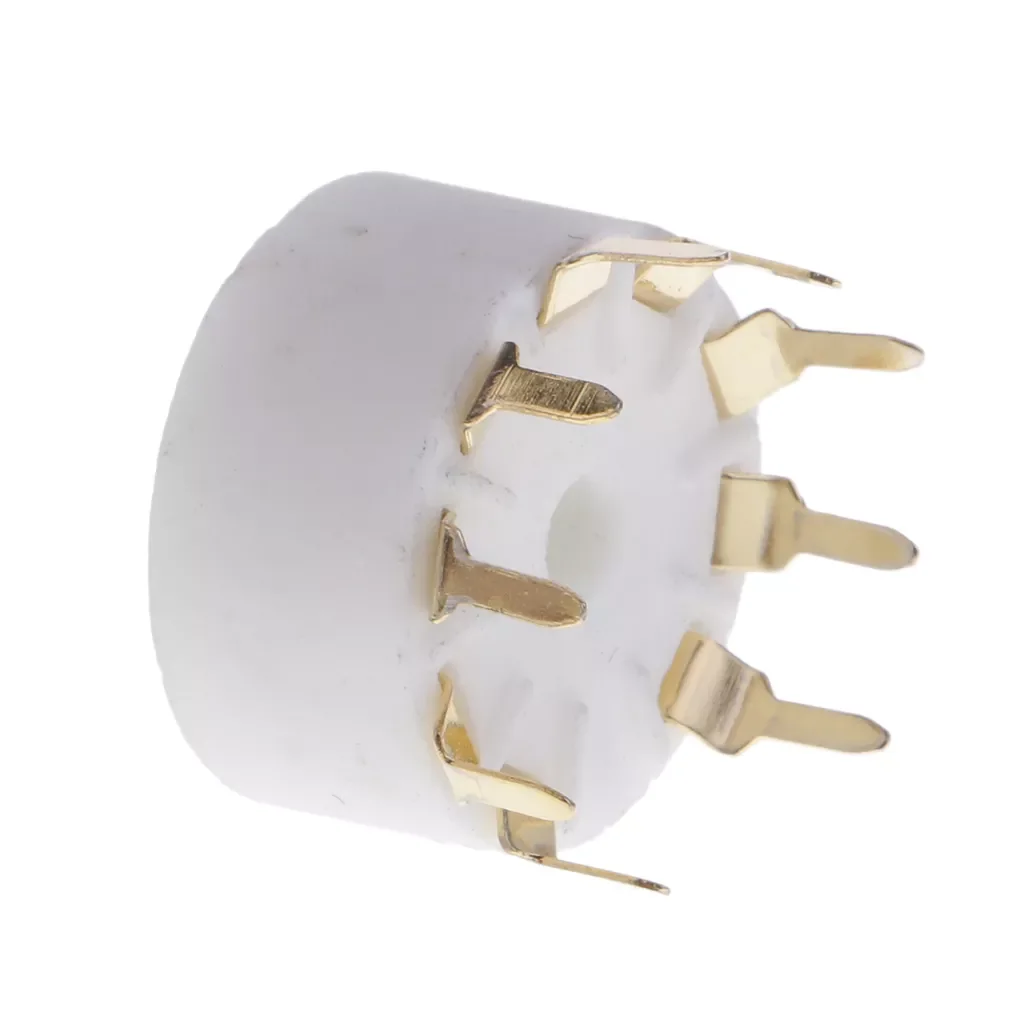 

Белая керамическая позолоченная 9-контактная трубка, розетка, стандартная вакуумная трубка, основа для сохранения