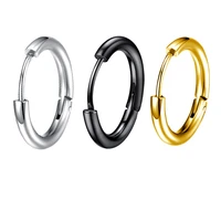 oocyspoo circle hoop earrings women anti allergic ear buckle 1pair stainless steel earrings for women jewelry accessories