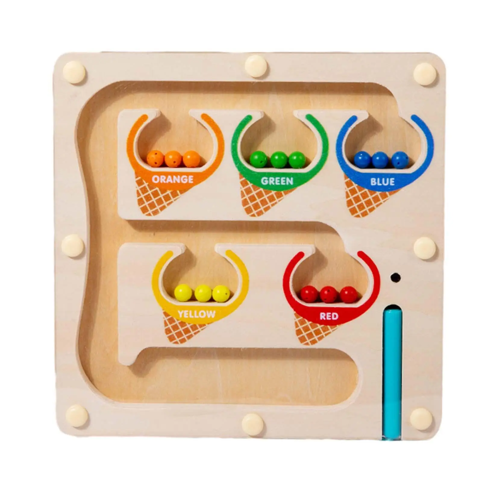 Wooden Counting Matching Game Learning Skills Toys Math Toy Travel Magnet Puzzle Boards for Kids Ages 3-5 Preschool