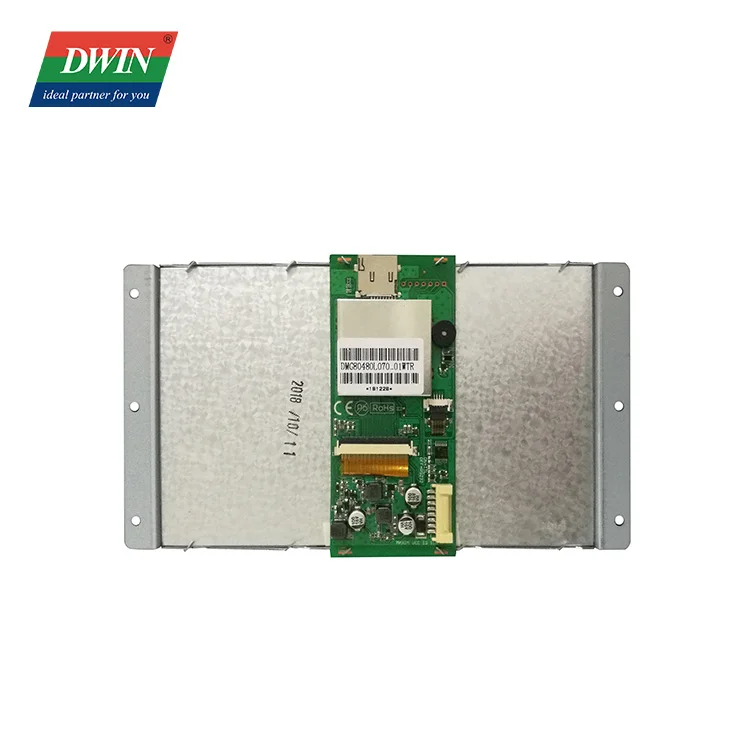 Фото 2026 DWIN 7-дюймовый сенсорный HMI-дисплей 800*480, 16,7 млн цветов, умный ЖК-модуль с UART-интерфейсом DMG80480L070_01WTR №2