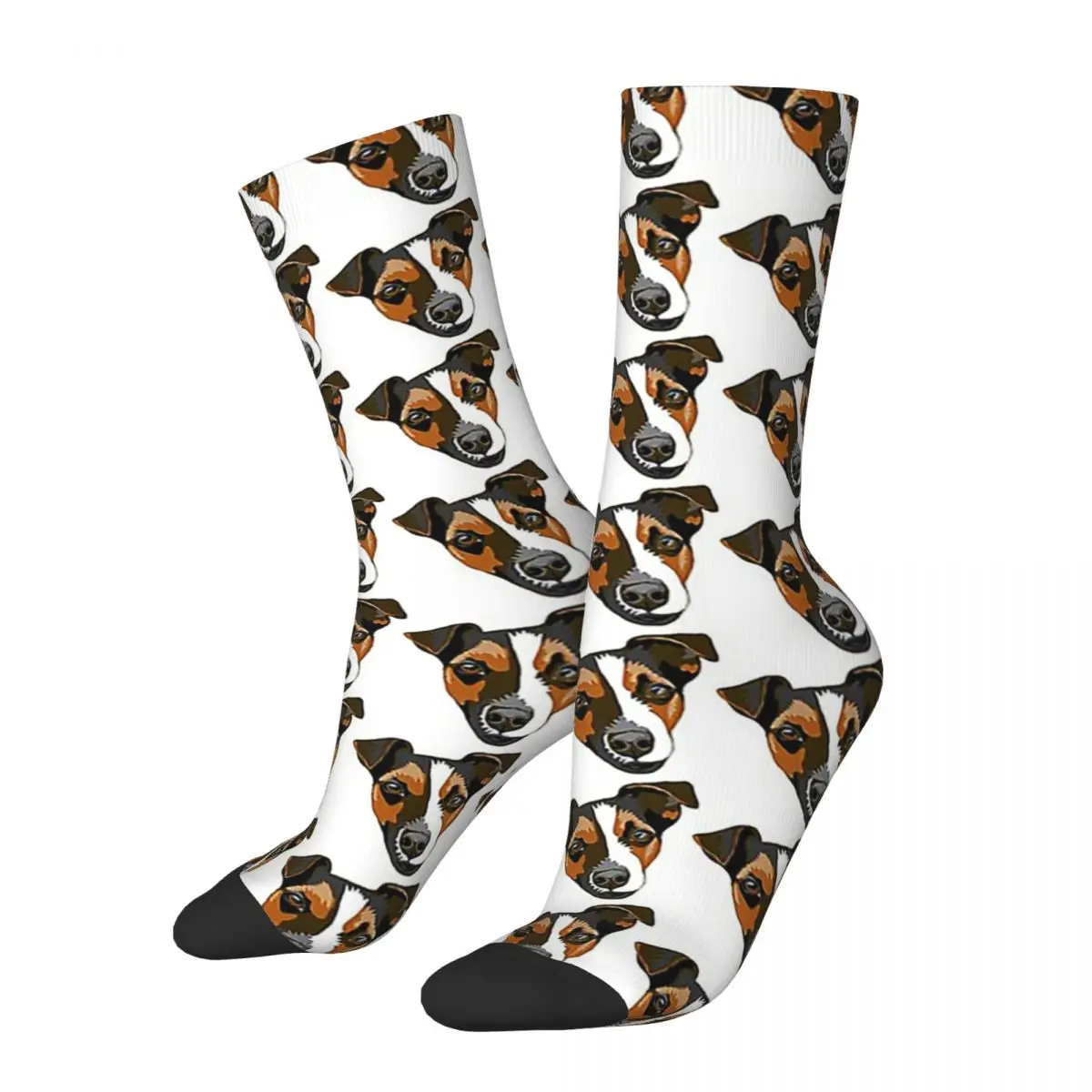 

Crazy Design Jack Russell Terrier Cute Dog Soccer Socks Polyester Crew Socks for Unisex Sweat Absorbing