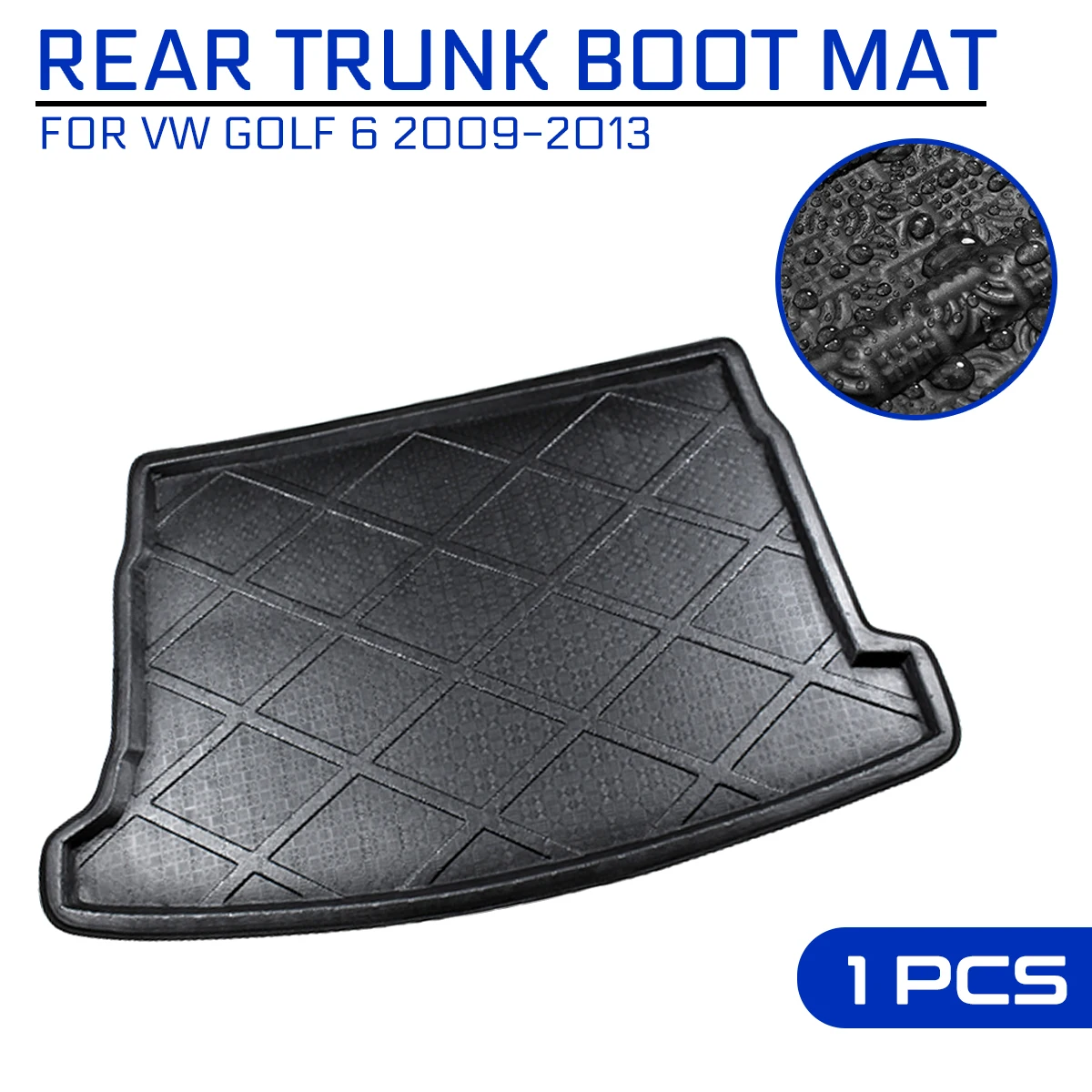 

Car Floor Mat Carpet Rear Trunk Anti-mud Cover For VW Golf 6 2009-2013