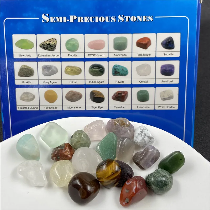 20 kinds of minerals crystal rough stone large particle ore specimen geology teaching materials students children gift