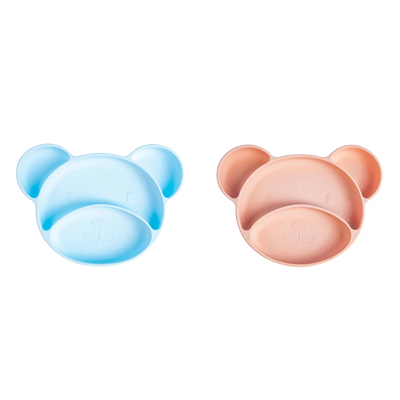 

Children's Tableware Silicone Tableware Cartoon Bear Sucker Bowl Baby Tableware Set Supplementary Food Bowl