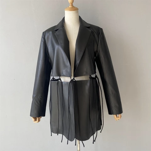 Куртка Luxyonuo женская из натуральной кожи, на весну, Модное демисезонное пальто из натуральной кожи со съемным дизайном для женщин, новинка 2023