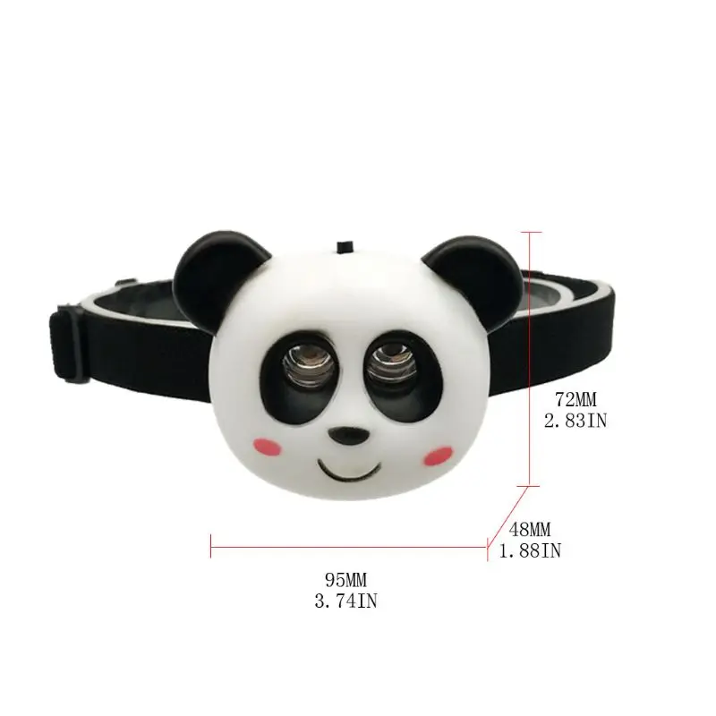 Cute Child's Headlight with Headband Cartoon Animal Headlamp SOS Flashlight Kids Gift Fishing Light | Освещение