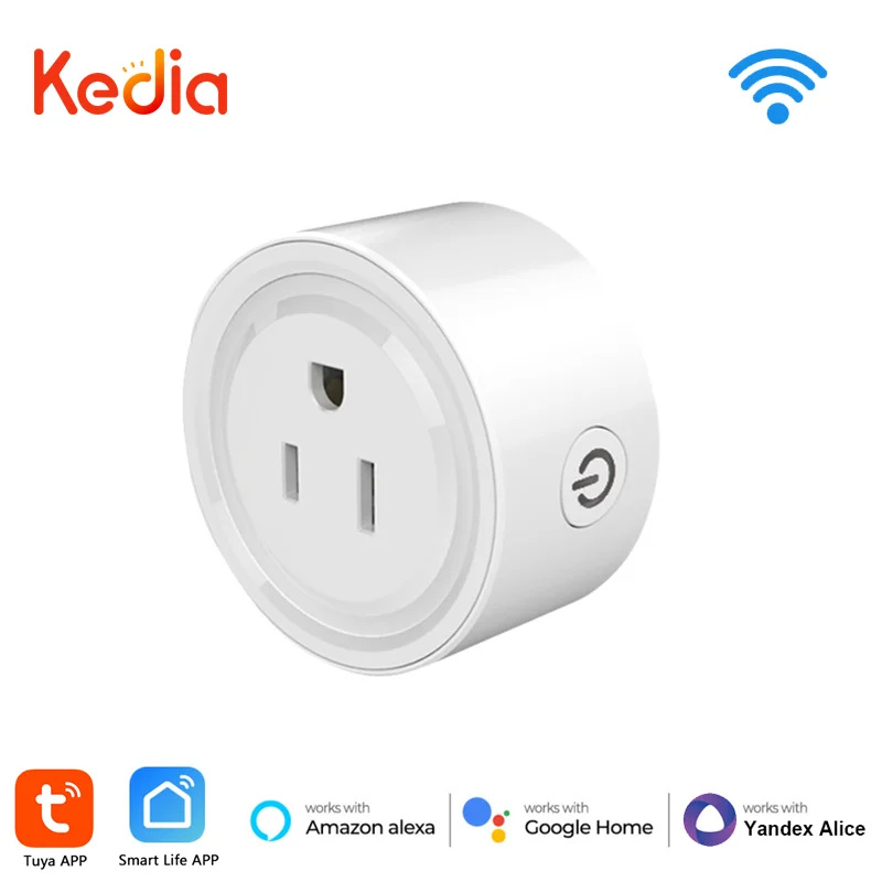 Умная розетка Kedia US Tuya с поддержкой Wi-Fi, 10 А/16 А/20 А, 100-240 В переменного тока