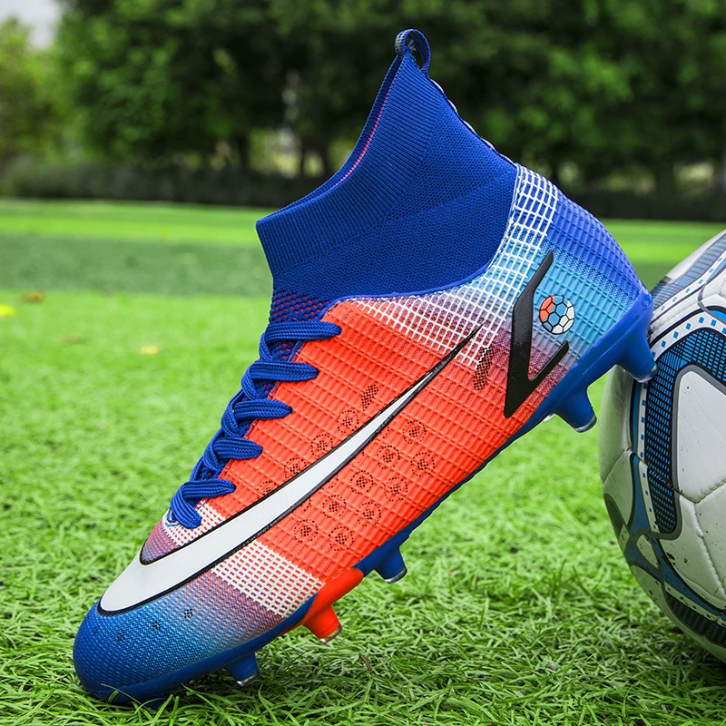 

Men Soccer Shoes Ultralight Training Sneakers Professional High Ankle Football Boots Comfortable Soccer Cleats chuteira campo