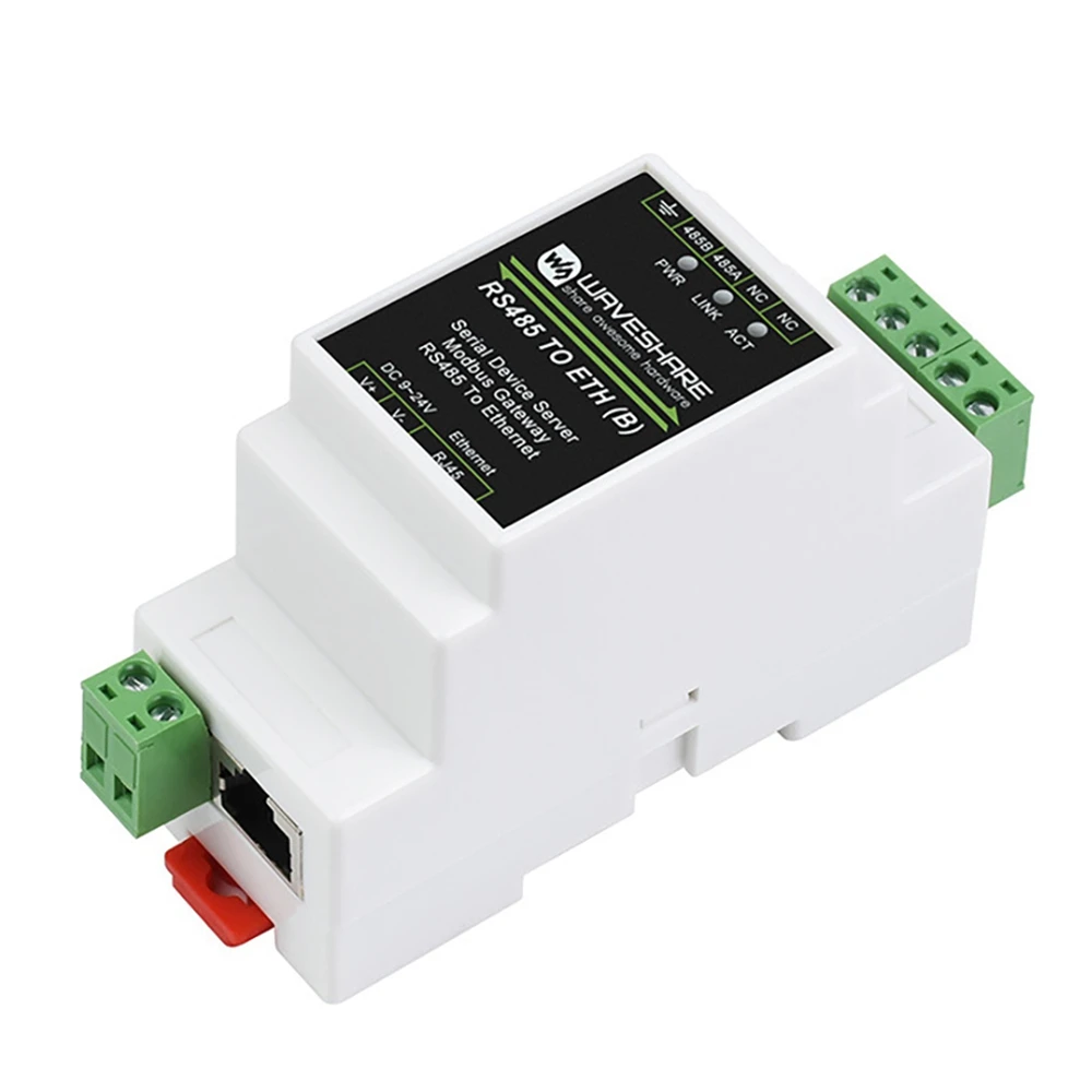 Сервер последовательного порта Waveshare RS485 Порт к RJ45 Ethernet TCP/IP модулю Рейка