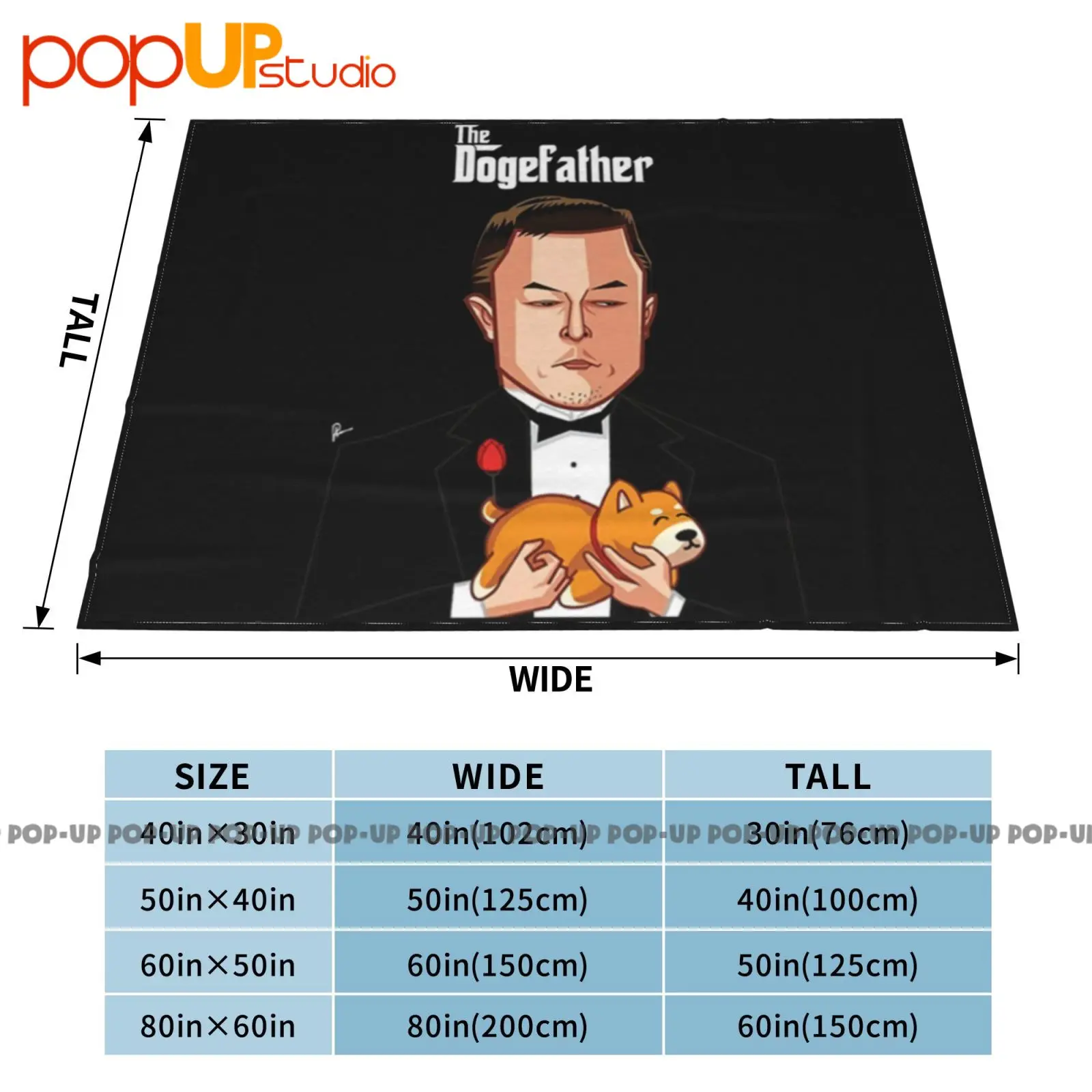 Фото The Dogefather Dogecoin Doge Hodl On The Moon Crypto Meme Ультра-мягкое одеяло, зимнее одеяло, чехлы на диван, покрывала на кровать №5