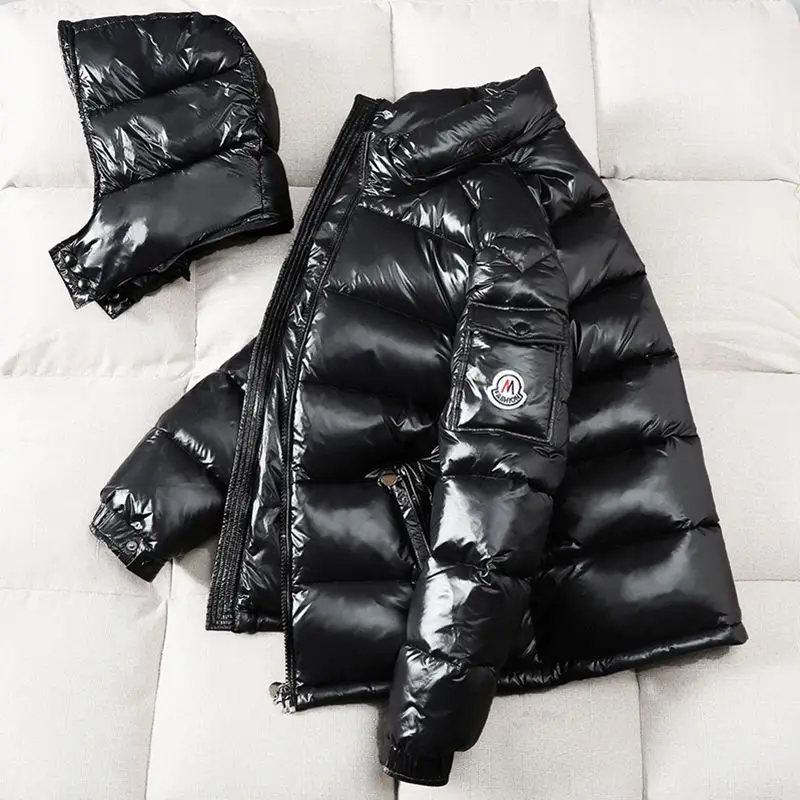 Winter Men's bright winter down jacket thickened warm and cold-proof clothing fashion trend couple short-style jacket