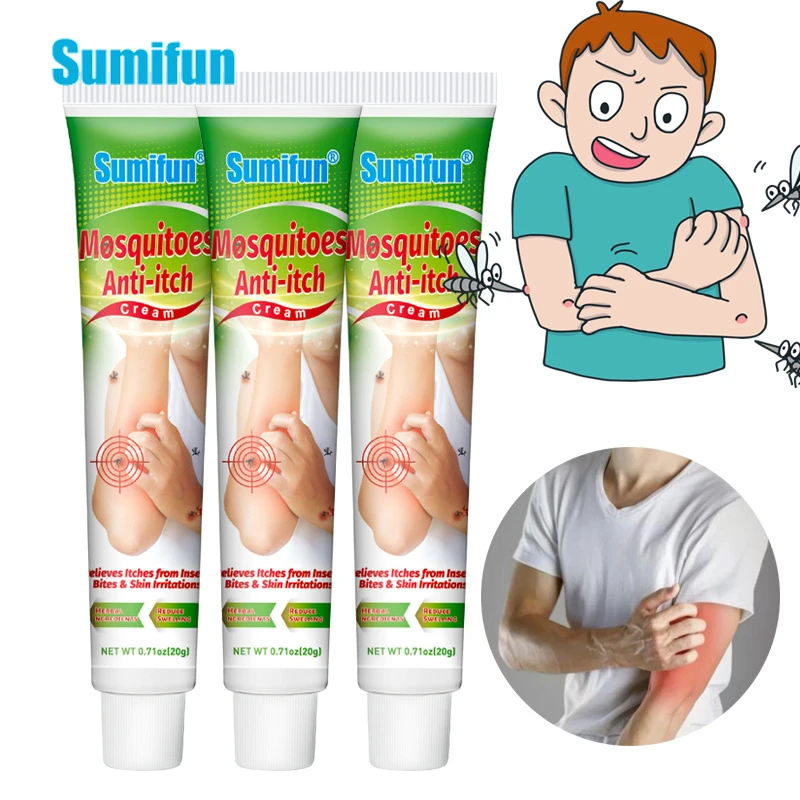 

1/3pcs Sumifun Mosquito Bites Cream Herbal Anti-Itch Antibacterial Ointment Itchy Skin Care Medical Relieve Itching Plaster 20g