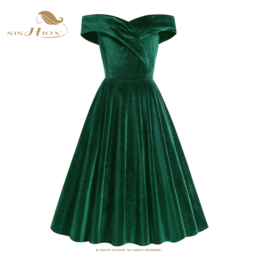 Женское кружевное платье SISHION VD3333 черное винтажное готическое с высокой талией