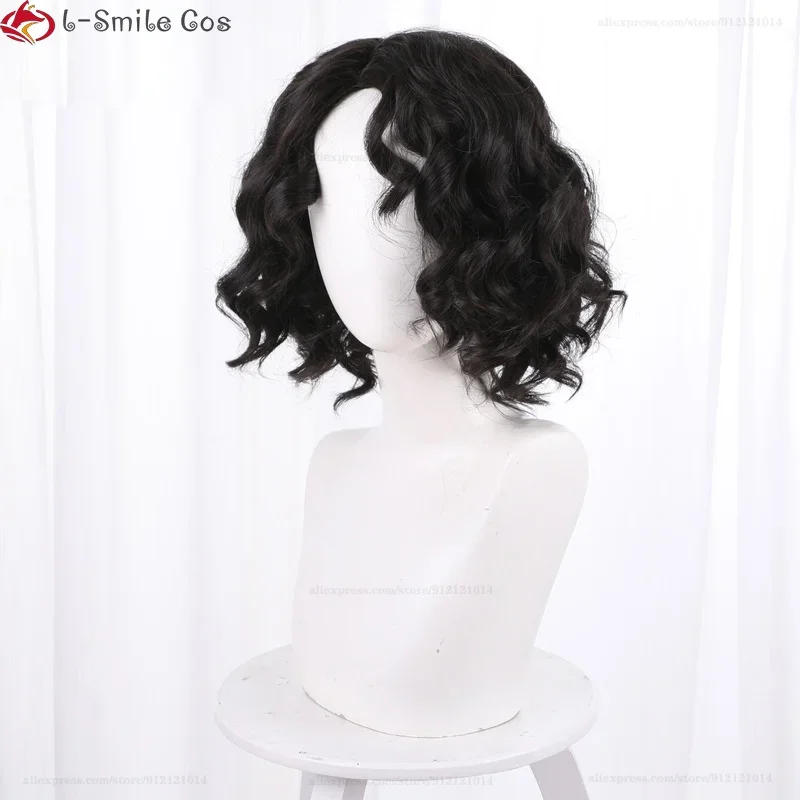 Женский парик для косплея аниме enmas Mirabel черные коричневые Короткие вьющиеся