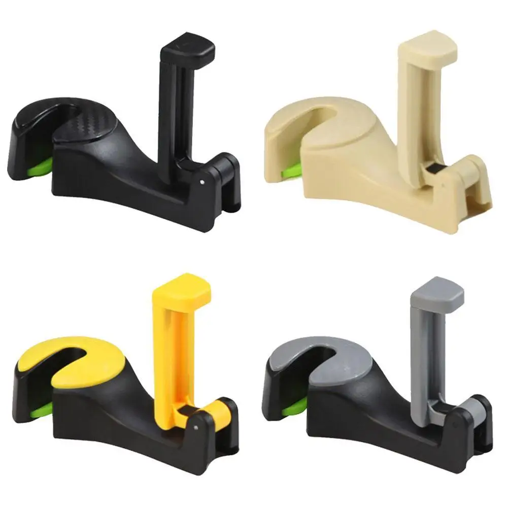 

Car Headrest Hook 2 In 1 Phone Car Holder Seat Back Hanger Storage Hook Stand Fastener Clip Car Supplies Accessories New