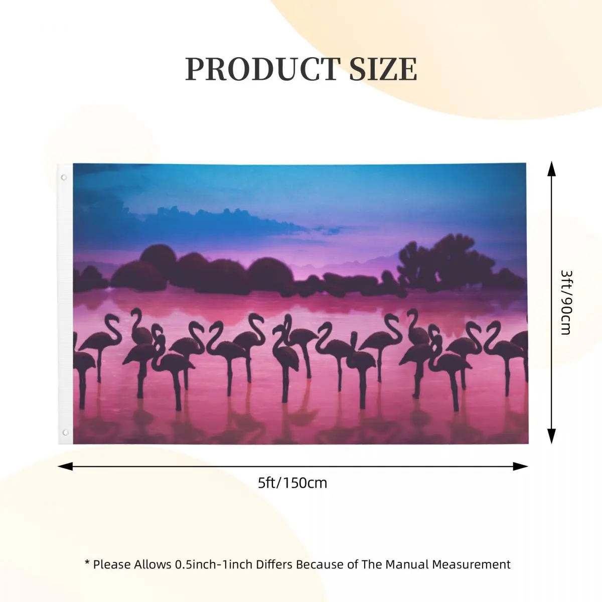 

3x5симпатичные флажки с животными Фламинго декоративный баннер