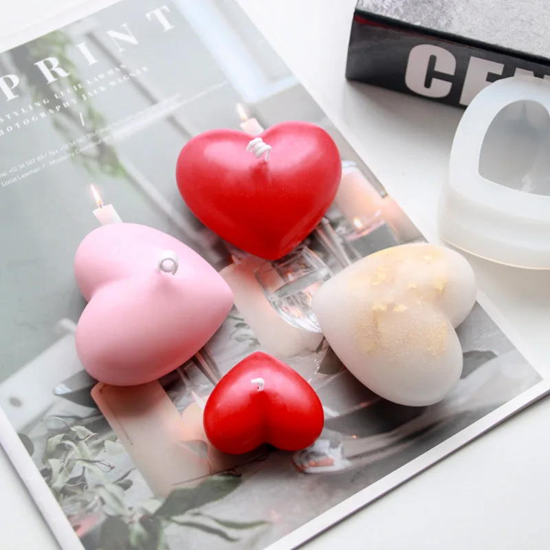 Силиконовые Формочки в форме сердца виде ароматизированных свечей для