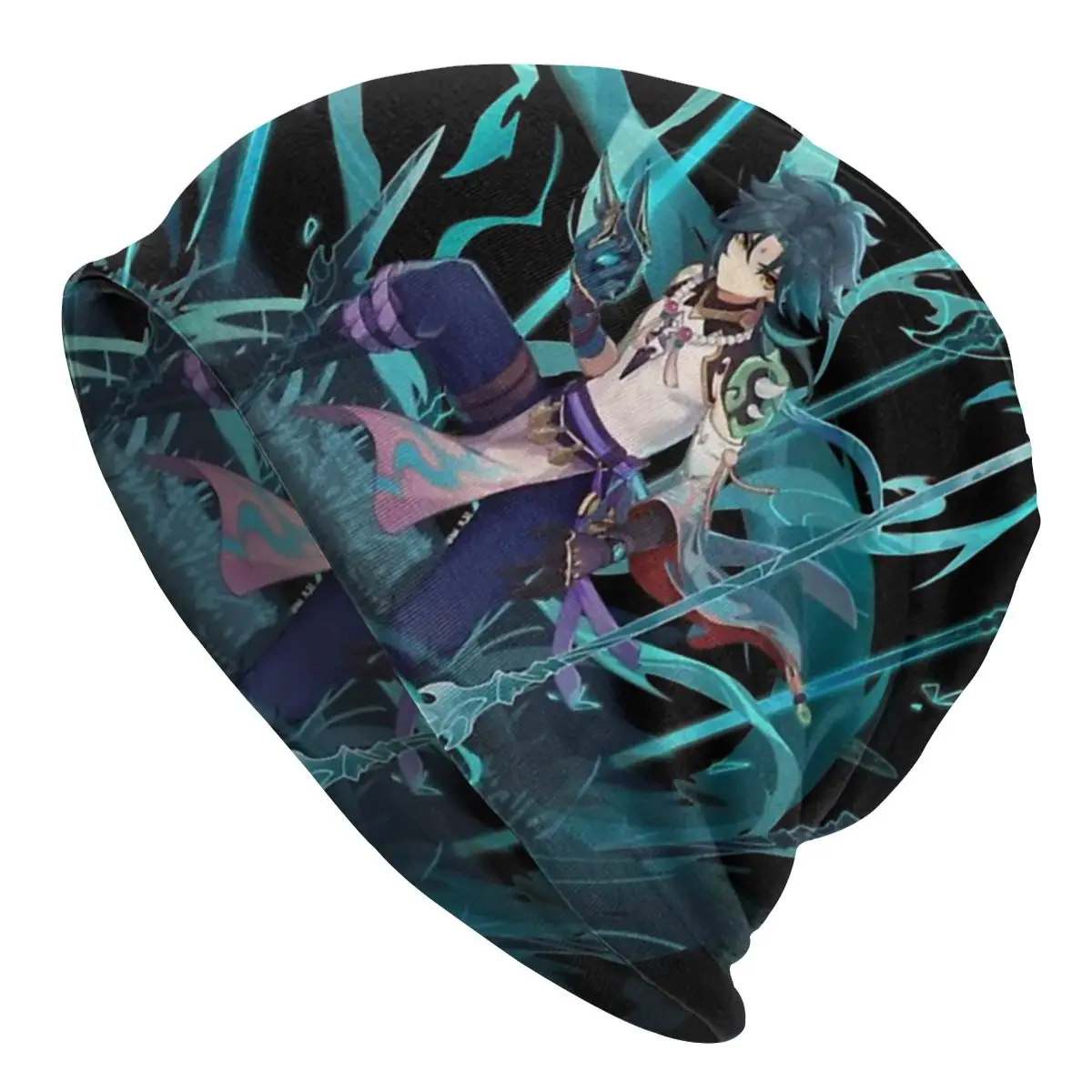 

Genshin Impact Xiao мужские женские мужские облегающие шапки велосипедная Лыжная Шапка двухслойная тканевая шапка