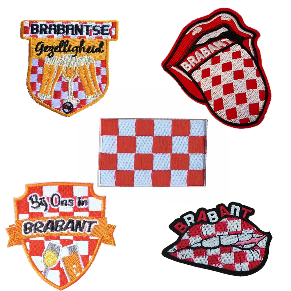 Голландский Oeteldonk, карнавальный выпуклый флаг лягушки, пивные нашивки для одежды, вышитая аппликация с помощью утюга, значок с эмблемой