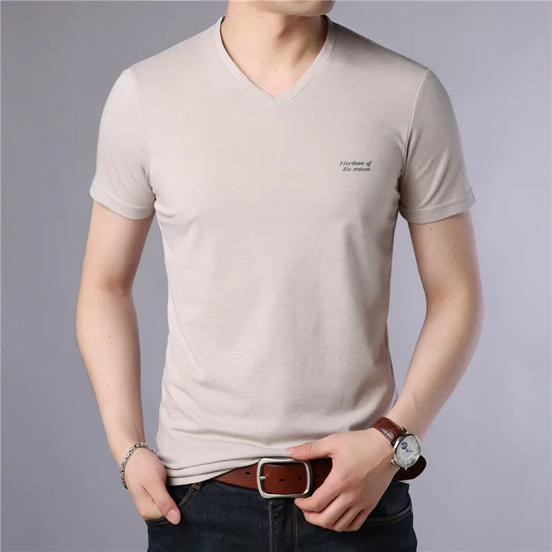 

B2001-Summer new men's 12 T-shirts solid color slim trend casual short-sleeved fashion