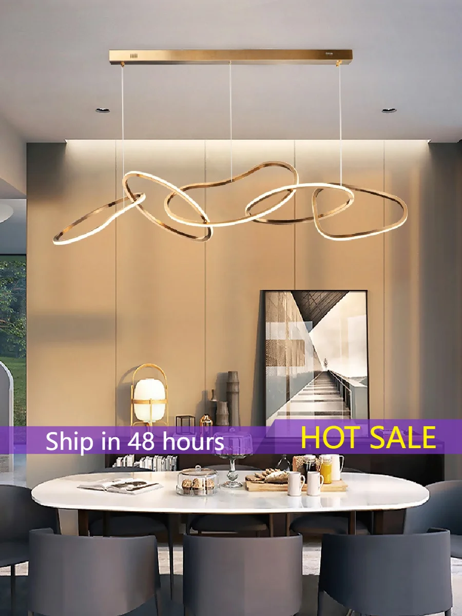 

Simple light luxury chandelier creative dining restaurant bar minimalist personality art lamps