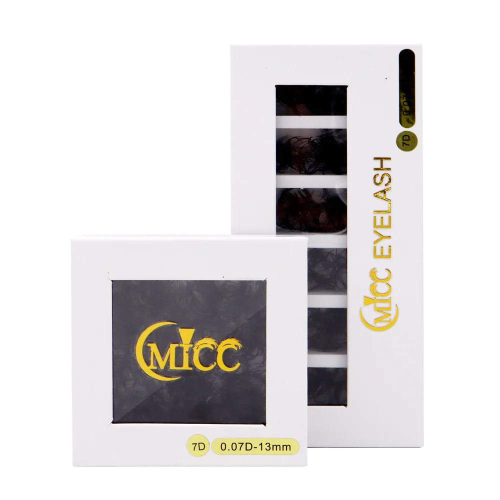 Cmicc 500 веера/1000 веера 5D/7D/9D 0 07 8-15 мм ручной работы натуральные накладные ресницы