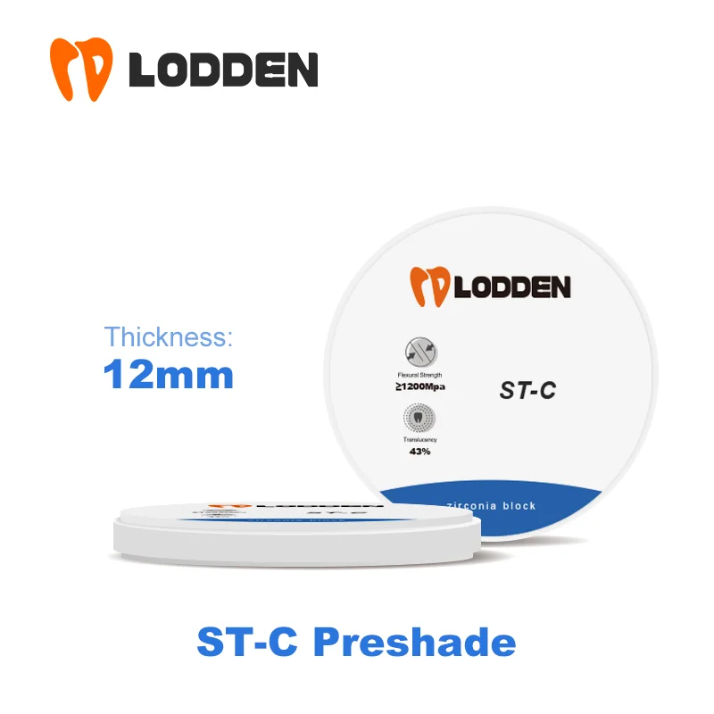 

Dental Zirconia Blocks for CAD/CAM Milling Machine- ST-Colors Preshade 98*12mm Vita 16 colors ortodoncia dental material