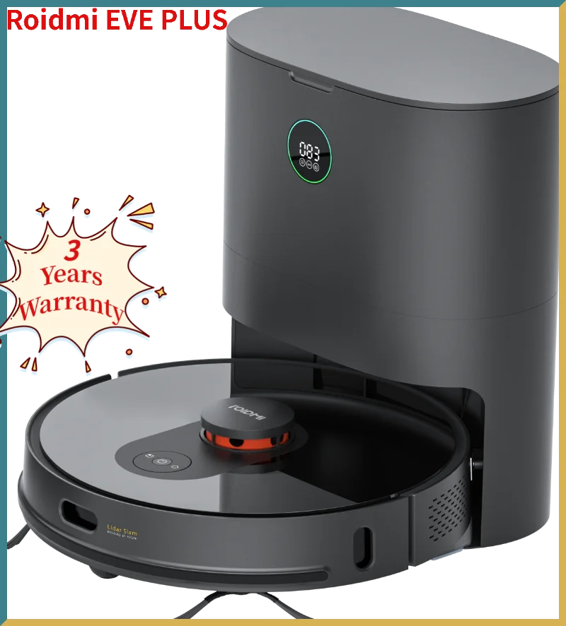 Global Version ROIDMI EVE Plus Robot Vacuum Cleaner Smart Home APP Contron Support Assistant Alexa Mi Home Floor Cleaning Robot