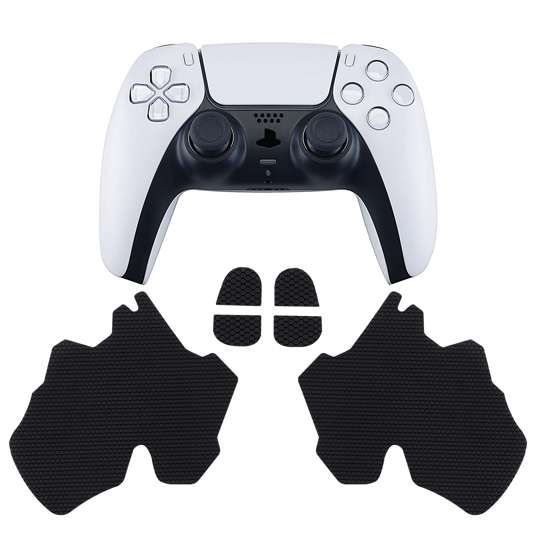 

PlayVital Mecha Edition Anti-Skid Sweat-Absorbent Controller Grip, Professional Textured Soft Rubber Pads Handle Grips for ps5