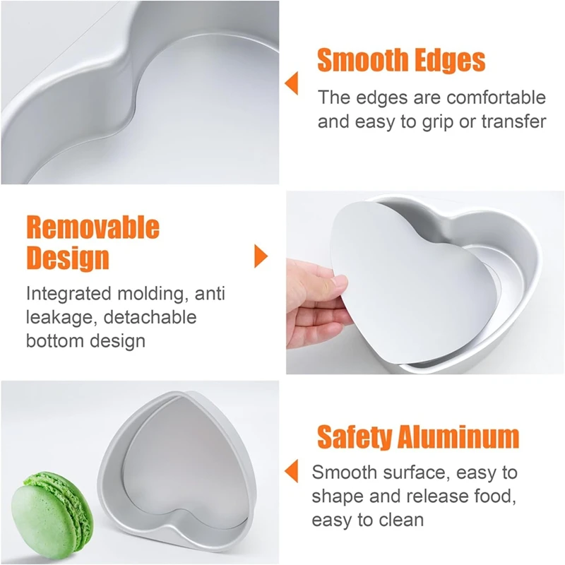 8-дюймовая форма для торта в форме сердца алюминиевая антипригарная выпечки