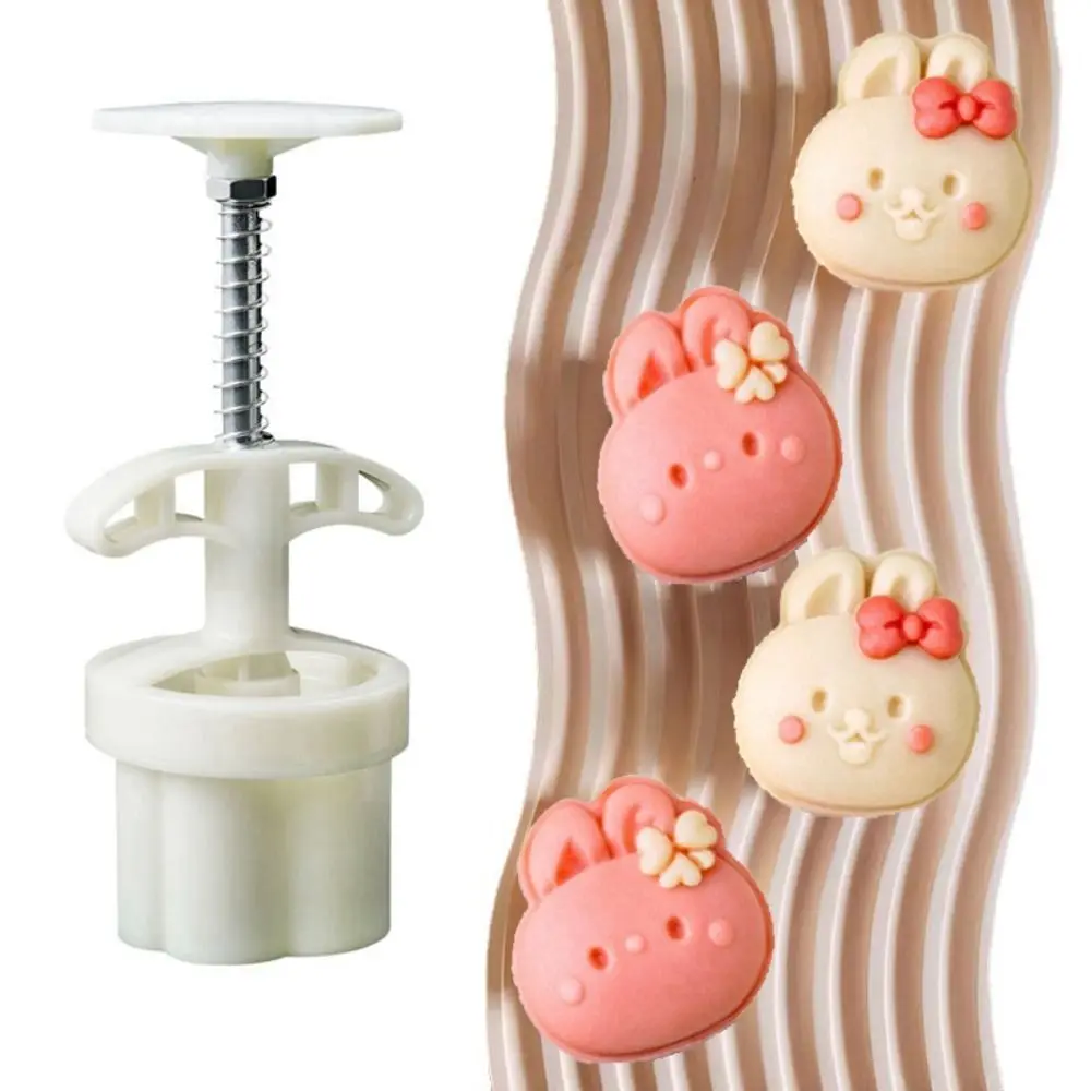 

3D Moon Cake Mold Cute Mini Plastic Rabbit Baking Mold 50g Hand-Pressed Easter
