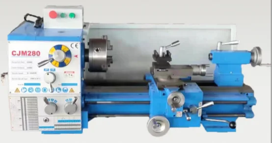 Бесплатная доставка стальной редукторный токарный станок CJM280/38 мм отверстие