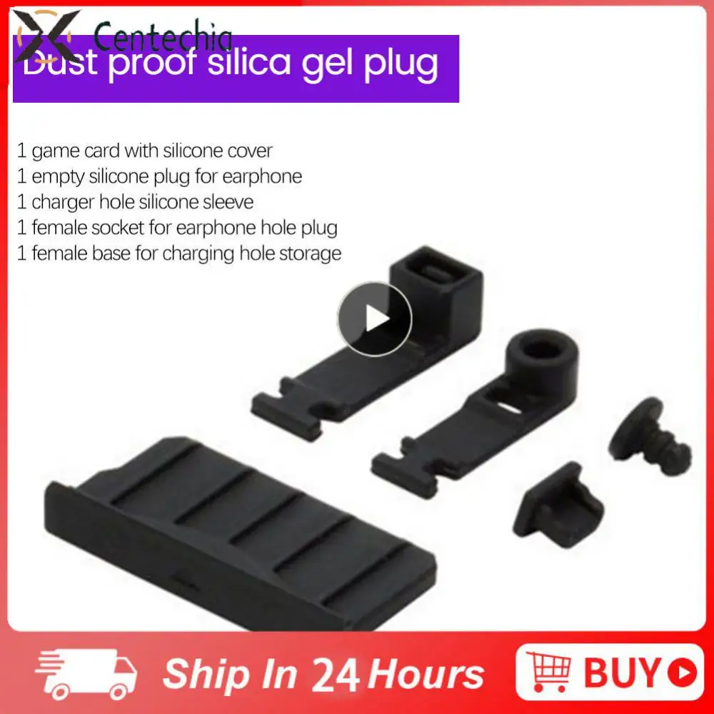 

Cover Card Slot Silicone Protector Cap High Quality Charging Dock Dust Cap Black Anti-dust Plug 1set Earphone Jack