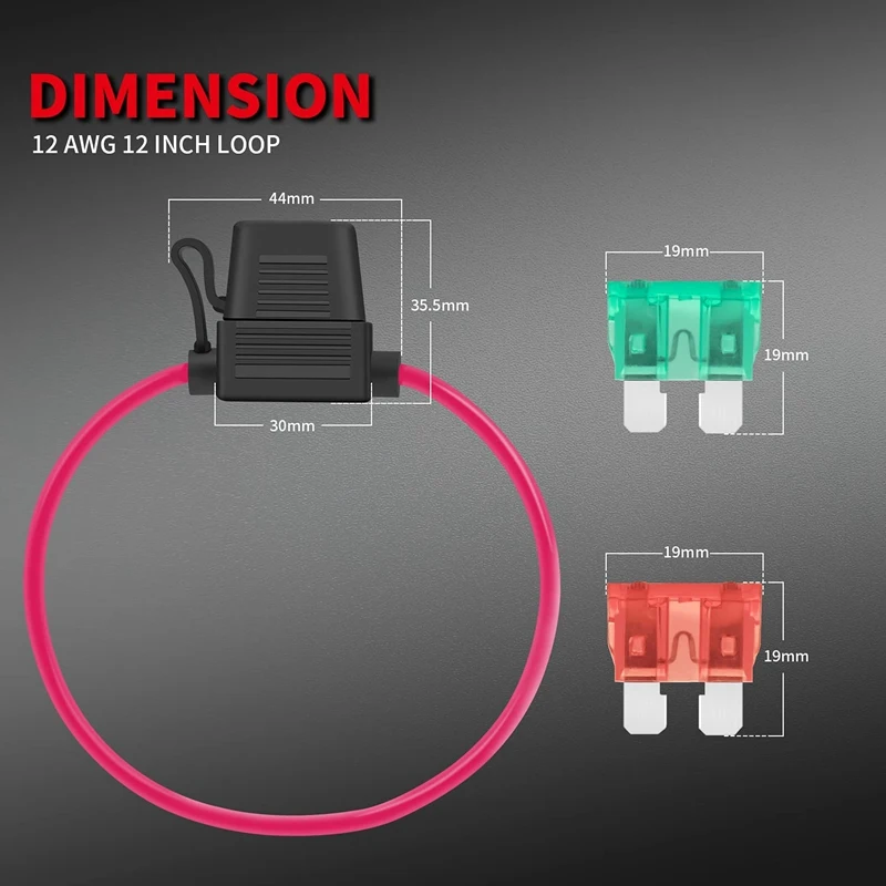 Встроенный держатель предохранителя 12 В калибр с ATO/ATC 30 А 40 линейный