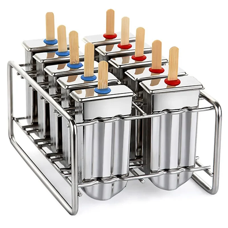 

With Steel Rack Fruit Popsicle Mold Ice Creative Popsicle 304 DIY Ice Holder Ice Stainless Household Tray Cream Mold Cream Mold
