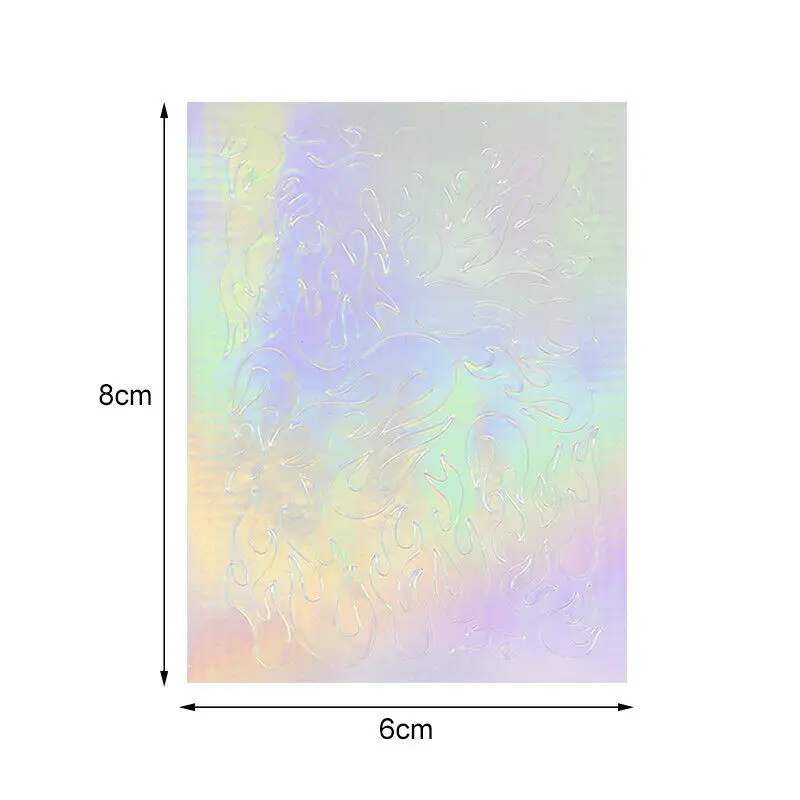 16 шт. 3D наклейки с блестками для ногтей переводные из фольги лазерные