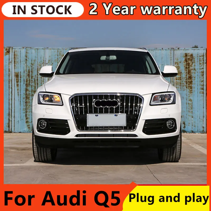 Фара для Audi Q5 головного света 2009-2018 LED динамического анимации сигнала DRL Bi Xenon автомобильные аксессуары