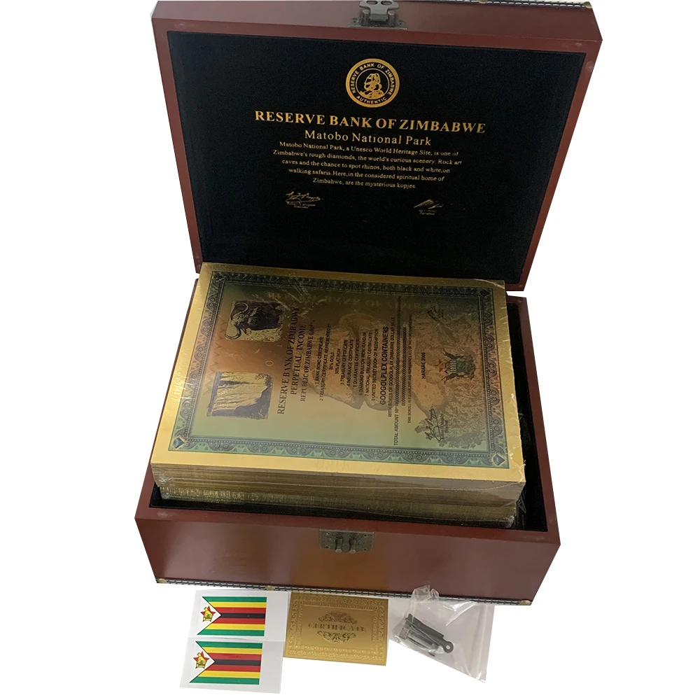 300 шт./коробка контейнер для банкнот из золотой фольги