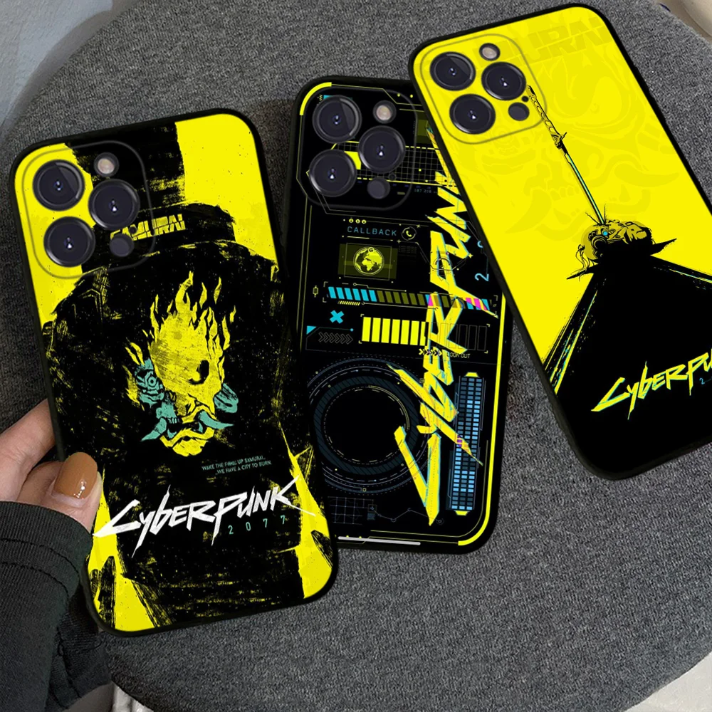 Чехол для телефона C-Cyberpunk E-Edgerunners IPhone 16 15 8 7 6 6S Plus X SE XR XS 14 11 12 13 Mini Pro Max Mobile Case