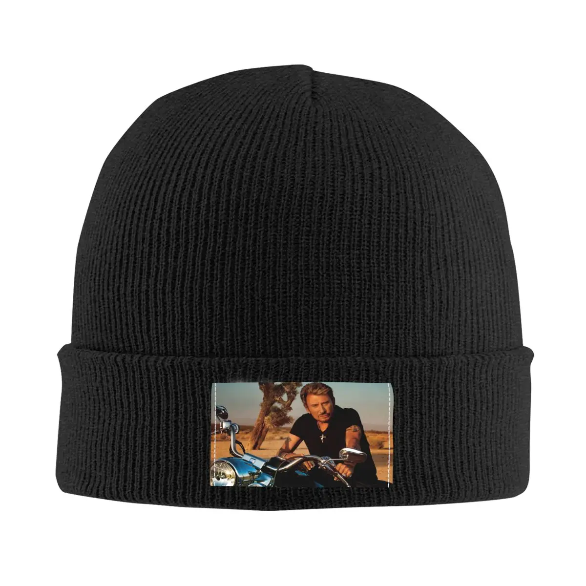Johnny Hallyday Beanie Cap Unisex Winter Warm Bonnet Homme Knitting Hat Hip Hop French Rock Singer Skullies Beanies Hats 1