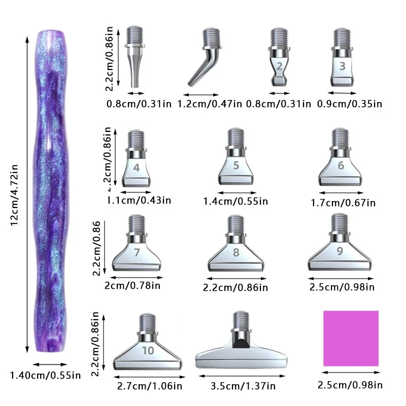 HOMFUN 20-комплект алмазной живописи художественный набор ручек эргономичная