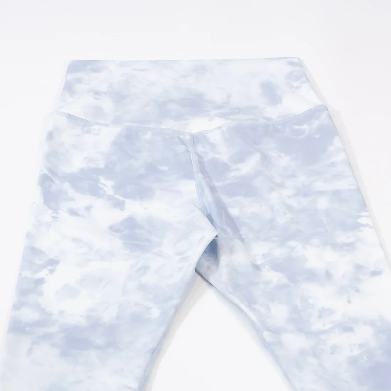 Luluwomen High Waist Yoga Legging Fitness Women Sport Pant Tie -dye Print Tight Compression Support Soft Jog Add logo for free