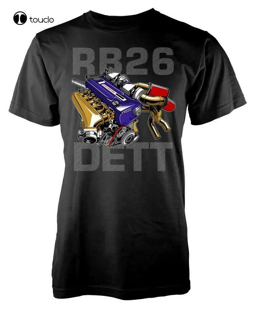 

Japanese Car Part Engine Rb26 Dett Sports Car Adult T Shirt Tee Shirt