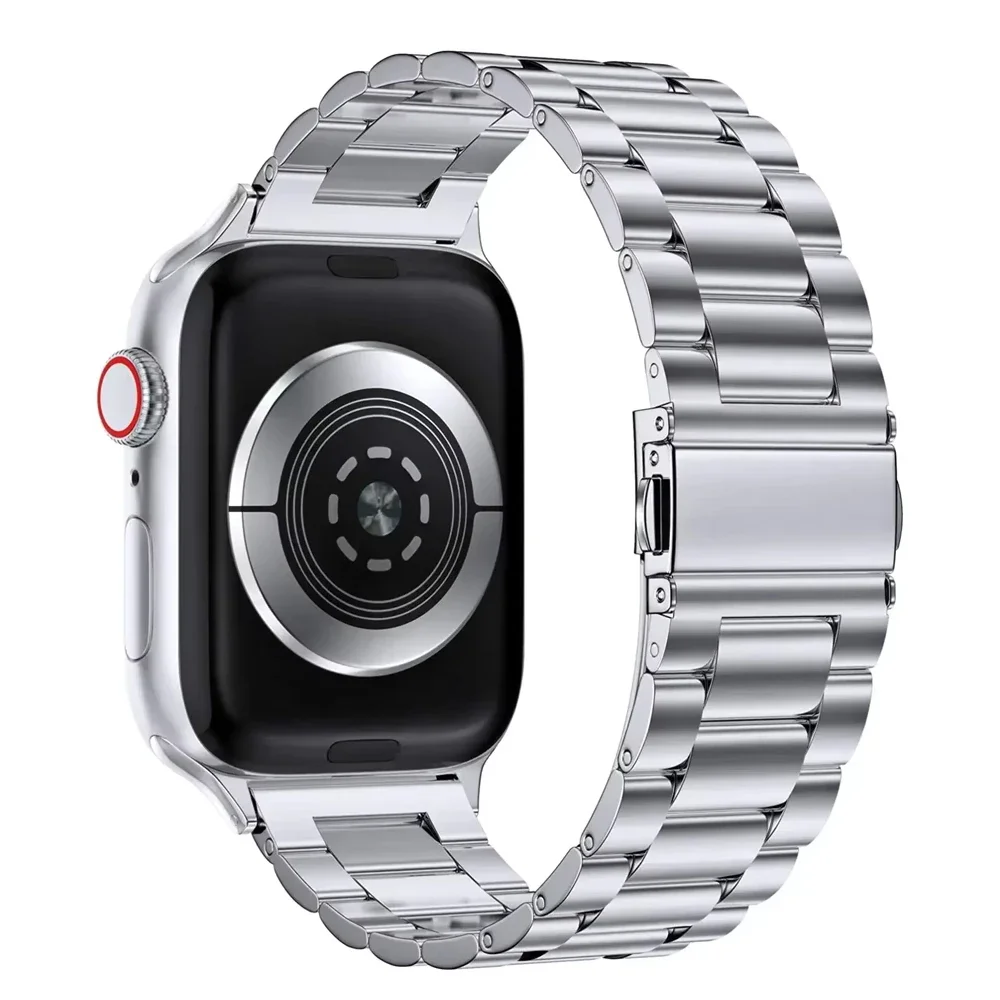 Фото Ремешок из нержавеющей стали для Apple Watch Band 44 мм 45 мм 49 мм 46 мм 38 мм 40 мм 41 42 мм Браслет IWatch Series Ultra 3/2 11 10 9 8 7 SE №3