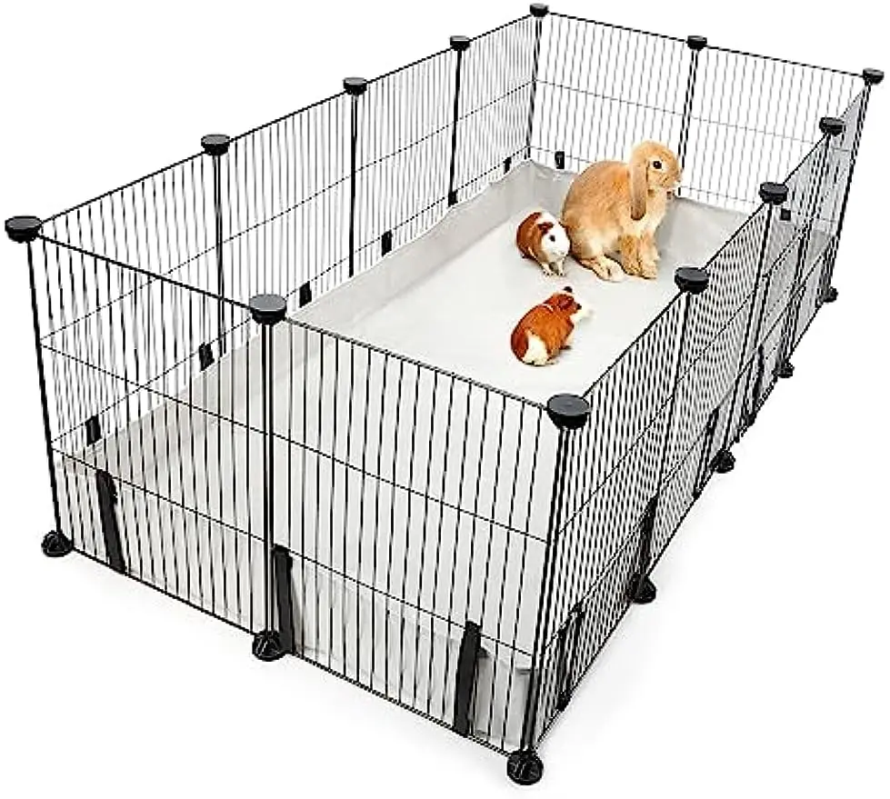 Large Guinea Pig Cage with Bottom Trap, 8Sq Ft Guinea Pig Pl