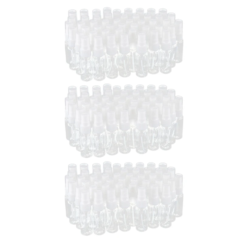 

150X Empty Clear Plastic Fine Mist Spray Bottles With Microfiber Cleaning Cloth, 20Ml Refillable Container