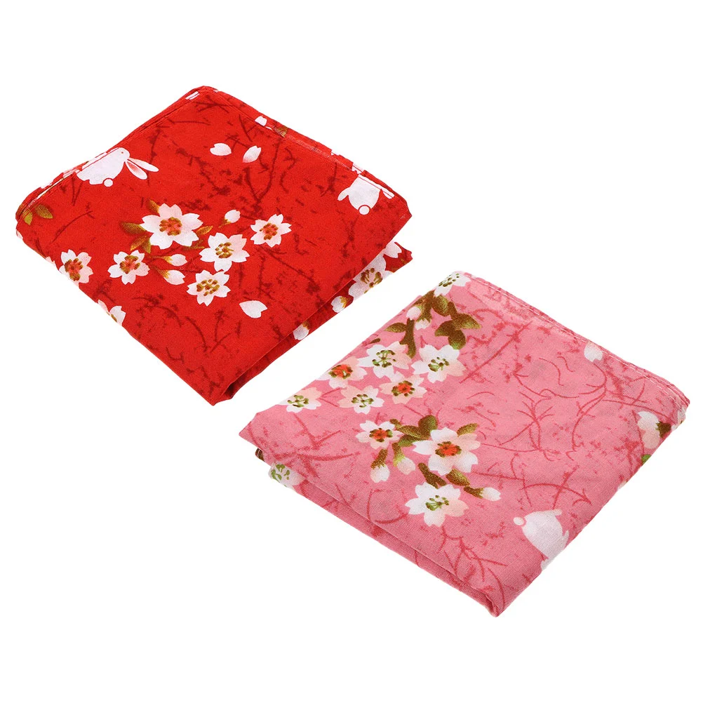 

2pcs Bento Handkerchief Decorative Wrapping Cloth Meal Wrapping Cloth