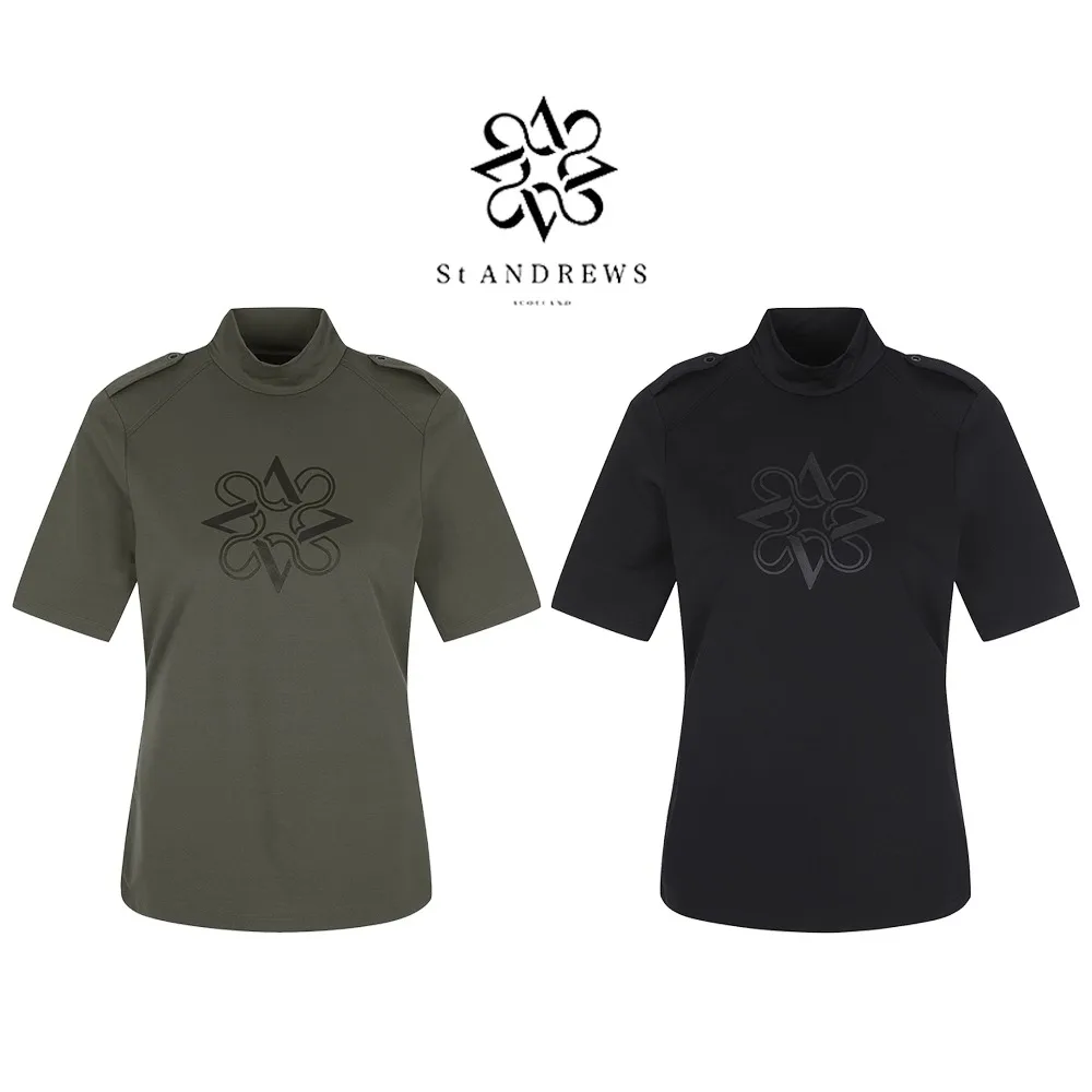 ST ANDREWS 2024 новая женская одежда для гольфа полуводолазка с принтом универсальная