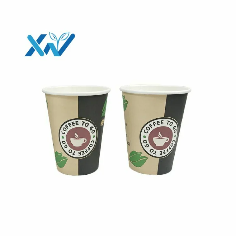 

Оптовая продажа, одноразовые бумажные стаканчики для горячих напитков с индивидуальным логотипом, с одной стенкой, экологически чистые, от китайского производителя