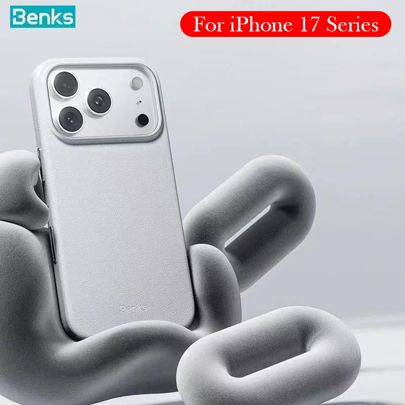 Фото Чехол Benks для iPhone 17 Pro Max, кожаный чехол на заднюю панель для iPhone 17 Pro №1